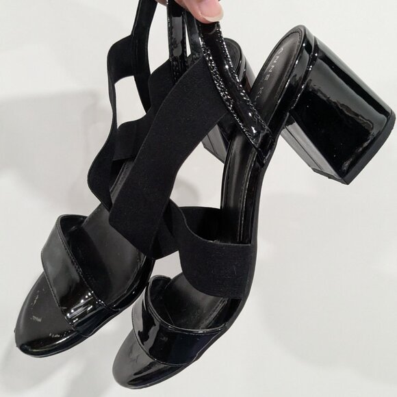 Anne Klein Akryles Heeled Sandal Black Size 7.5 - Picture 5 of 6